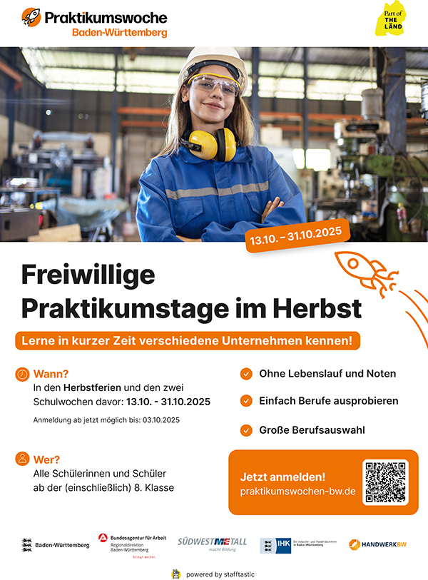 Plakat zur Praktikumswoche Böblingen