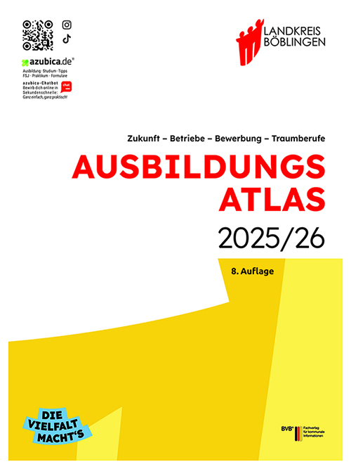 Ausbildungsatlas Landkreis Böblingen 2025/26 Abbildung des Ausbildungsatlas 2025/26