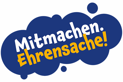 Logo von Mitmachen. Ehrensache! in Wolkenform