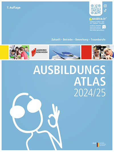 Abbildung des Ausbildungsatlas 2023/2024 mit einer Inhaltsseite